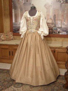 Renaissance Faire Dress Medieval Costume Bodice Corset Skirt Wench Gown