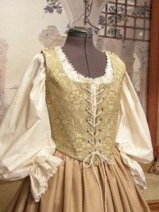 Renaissance Faire Dress Medieval Costume Bodice Corset Skirt Wench Gown