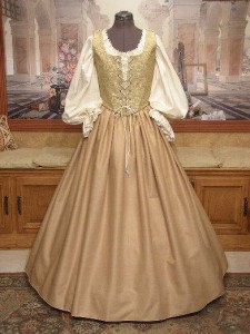 Renaissance Faire Dress Medieval Costume Bodice Corset Skirt Wench Gown