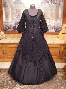 Medieval Renaissance Gothic Wench Witch Bodice Corset Skirt Gown Dress Black Purple Costume