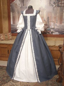 Renaissance Court Gown Bridal Wedding Dress Historical Costume