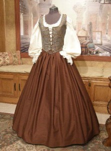 Renaissance Maiden Wench Bodice Skirt Costume