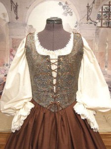 Renaissance Maiden Wench Bodice Skirt Costume
