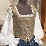 Renaissance Wench Blue Bodice Skirt Dress Gown
