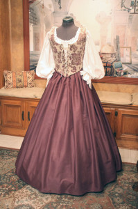 Plum Wench Bodice skirt dress gown corset costume