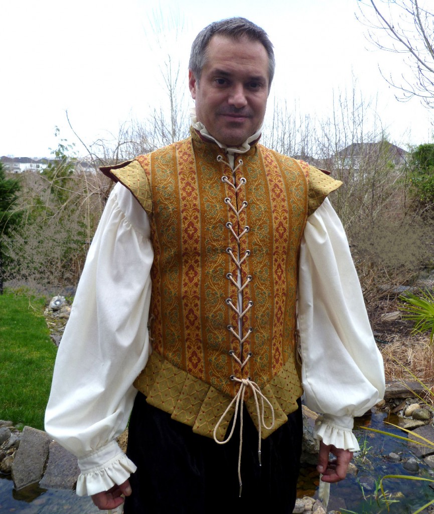 Gold and Brick Doublet | Faire Finery