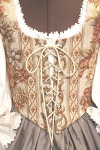 Floral Lilace Wench Renaissance Bodice Skirt Corset Medieval Maiden Costume