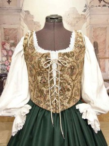Renaissance Wench Bodice Skirt Medieval Maiden Dress Gown
