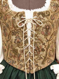 Renaissance Wench Bodice Skirt Medieval Maiden Dress Gown