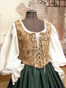 Renaissance Wench Bodice Skirt Medieval Maiden Dress Gown