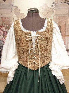 Renaissance Wench Bodice Skirt Medieval Maiden Dress Gown