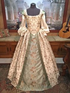 Ivory and Sage Gown 1