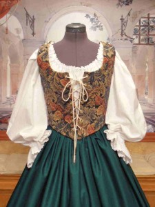 Renaissance Wench Bodice Corset Skirt Gown Dress Medieval Maiden Costume