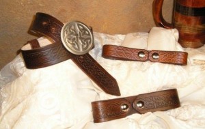 Celtic Leather Mug Strap or Frog