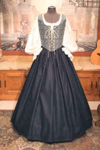 Renaissance Bodice Skirt Dress Gown Corset Costume Maiden Wench Medieval Garb