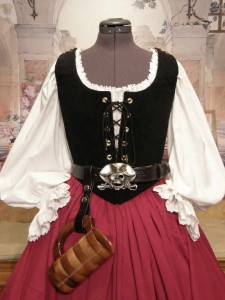 Pirate Wench Dress Gown Bodice Corset Skirt Costume Renaissance Medieval