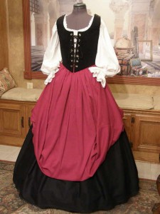 Pirate Wench Dress Gown Bodice Corset Skirt Costume Renaissance Medieval