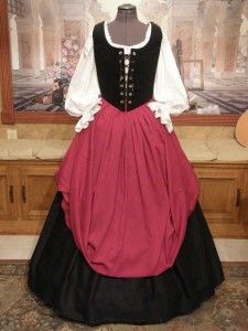 Pirate Wench Dress Gown Bodice Corset Skirt Costume Renaissance Medieval