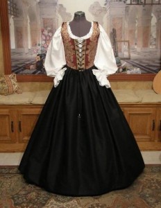 Lady Pirate Dress Bodice Skirt Costume