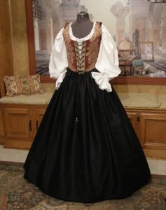 Lady Pirate Dress Bodice Skirt Costume