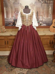 Renaissance Wench Bodice Skirt Dress Gown