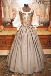 Silver Lilac Renaissance Wench Bodice Skirt Corset Costume