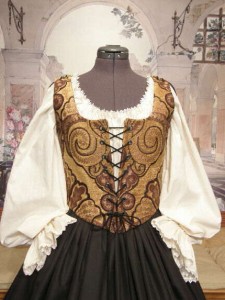 Renaissance Wench Bodice Corset Skirt Dress Gown Clothing Costume